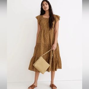 Madewell tiered midi dress